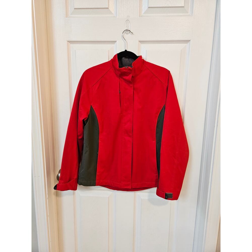 Cutter & Buck WeatherTec Red Gray Windbreaker Jacket M